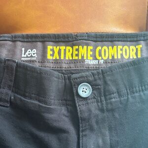 Lee Extreme Comfort Straight Fit Black Trousers